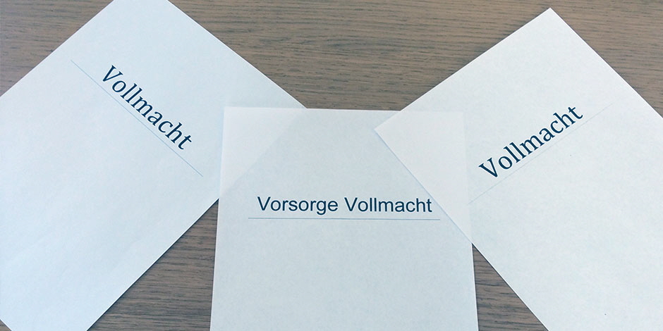 Vorsorgevollmacht - selbst regeln !